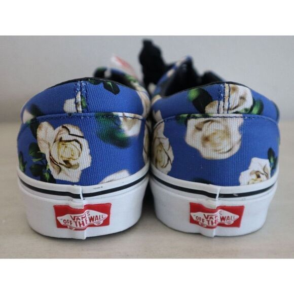 VANS Men's 9 Women's 10.5 Blue Era Romantic Floral Low Top Skate Shoes SIB - Picture 3 of 6